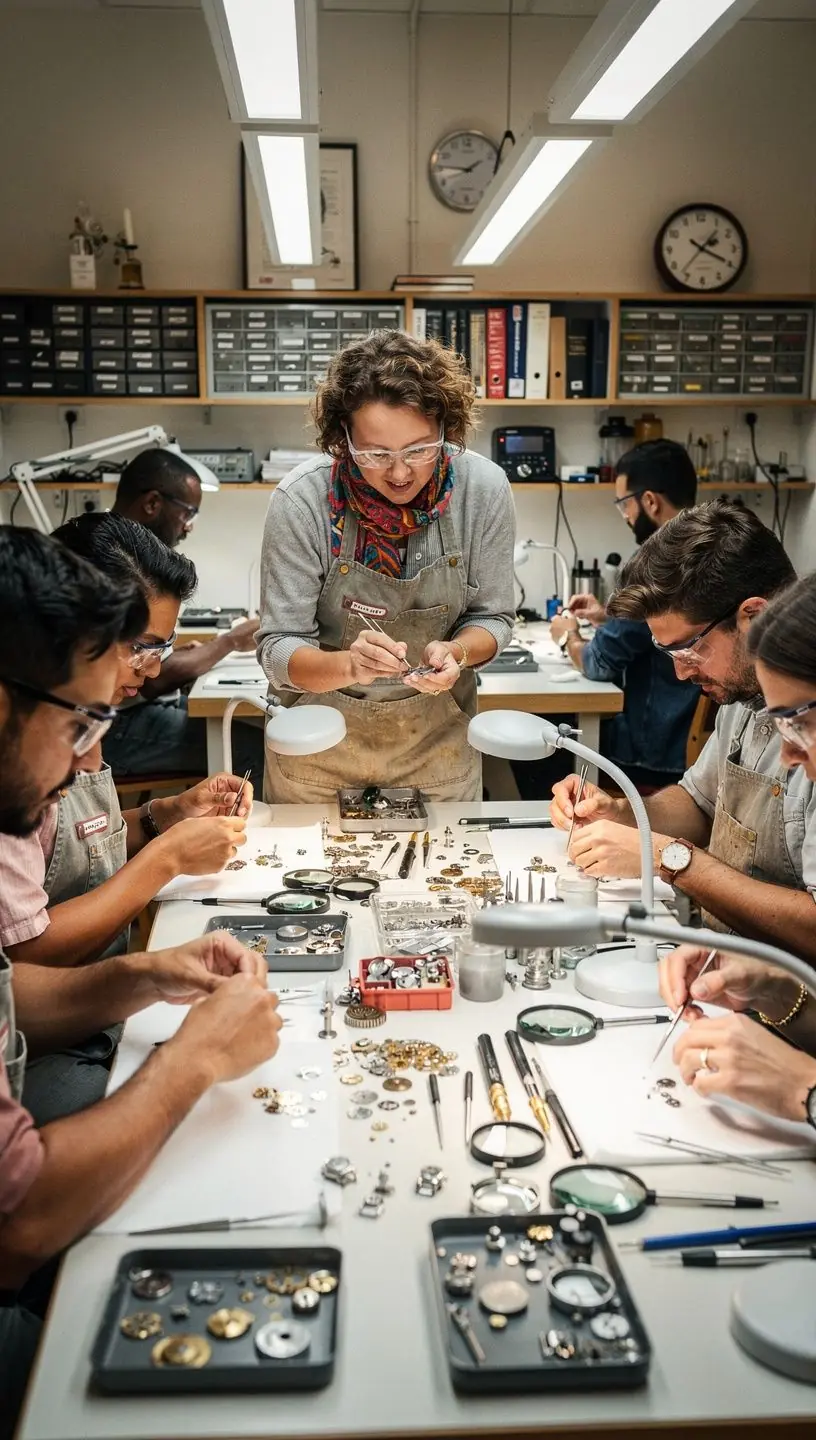 Gaskets ensuring water resistance in watch repair.