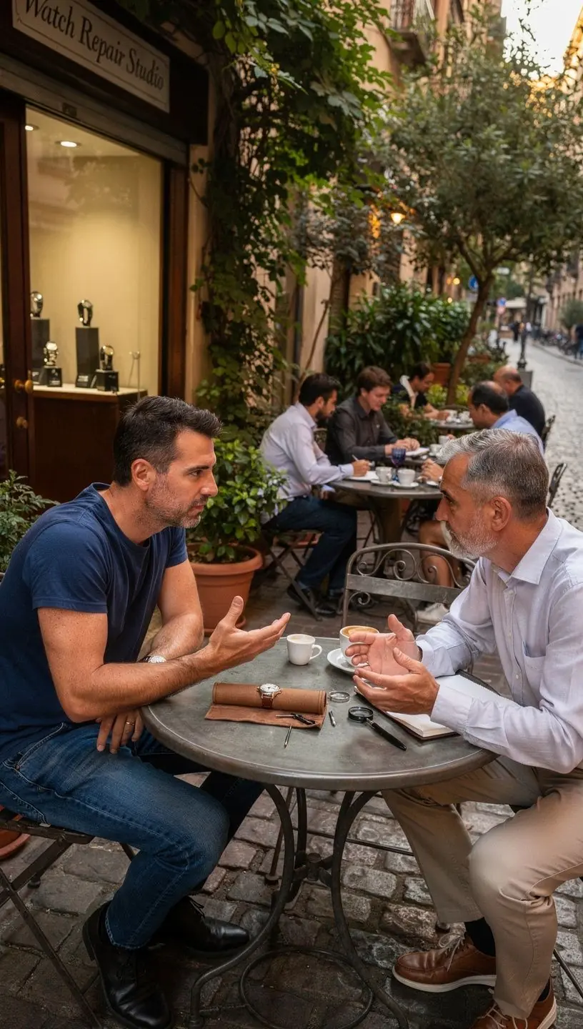 Watch repair technician using offline diagnostics tools