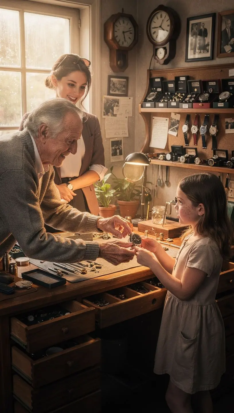 Watch with visible wear, indicating need for servicing